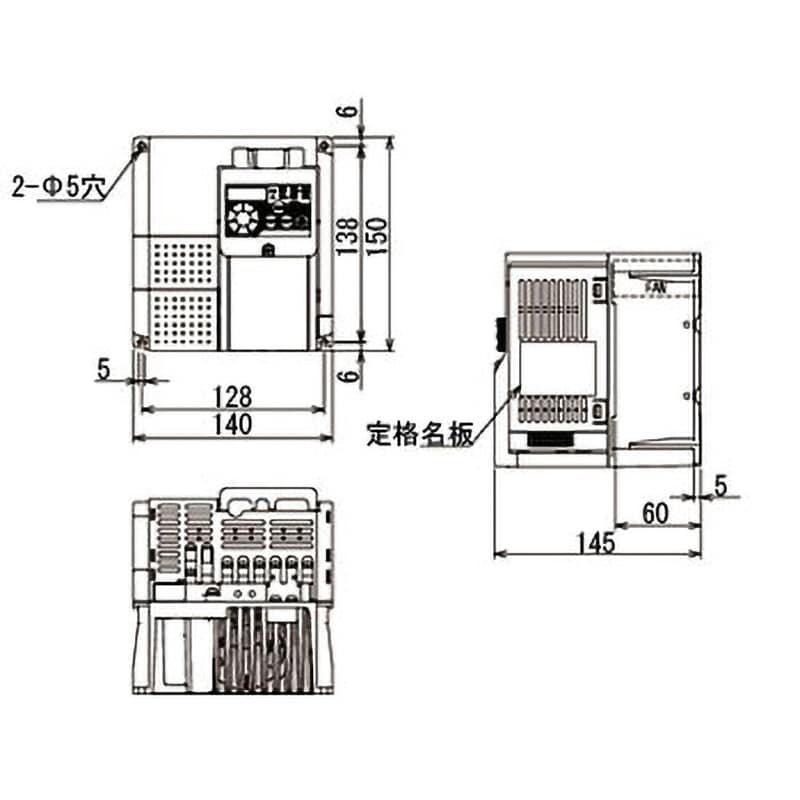 FR-D720S-2.2K インバータ FREQROL-D700シリーズ 三菱電機 保護構造:閉鎖形(IP20) - 【通販モノタロウ】