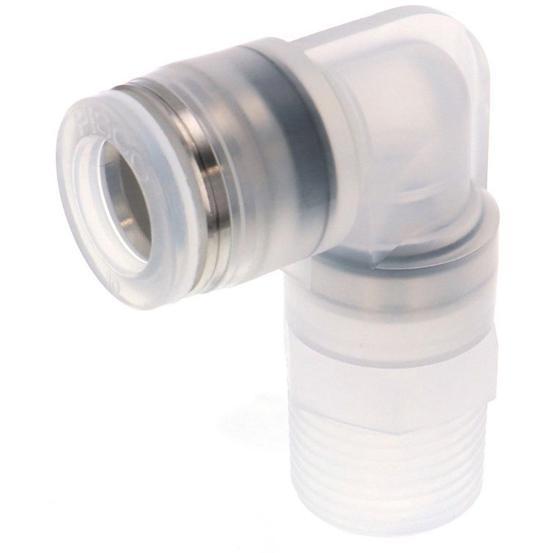 SPPL10-03 チューブフィッティングPP/耐腐食性SUS303相当 エルボ PISCO(ピスコ) 適合チューブ外径10mmねじサイズR3/8 1袋(10個) SPPL10-03