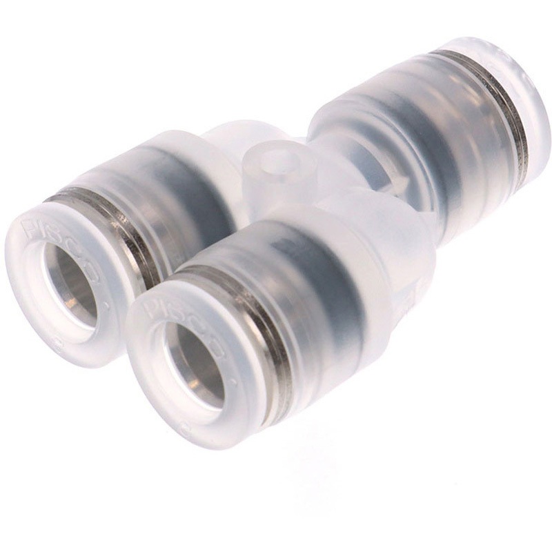 SPPY8 チューブフィッティングPP/耐腐食性SUS303相当 ユニオンワイ PISCO(ピスコ) 適合チューブ外径8mm 1袋(10個) SPPY8