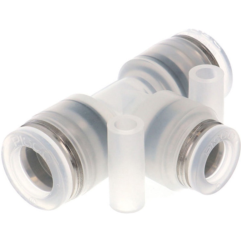 SPPEG10-8 チューブフィッティングPP/耐腐食性SUS303相当 違径ユニオンティー PISCO(ピスコ) 適合チューブ外径10mm 1袋(10個) SPPEG10-8