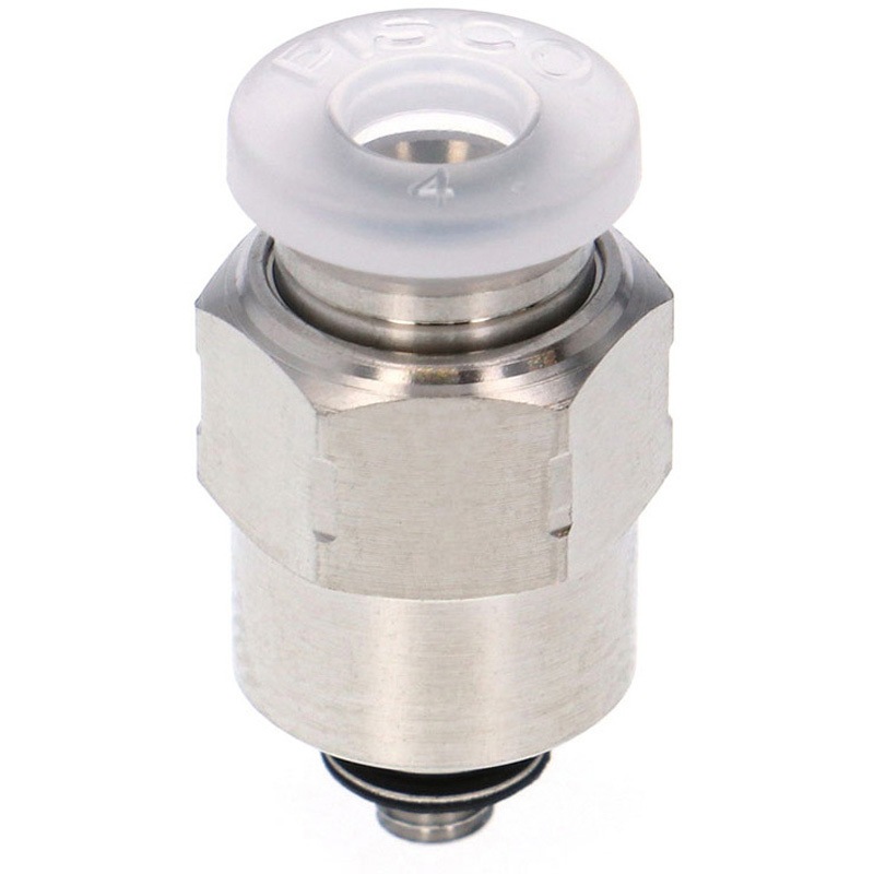 SPPC4-M3SP チューブフィッティングPP/耐腐食性SUS303相当 特殊ステンレス ストレート PISCO(ピスコ) 適合チューブ外径4mmねじサイズM3×0.5 1袋(10個) SPPC4-M3SP