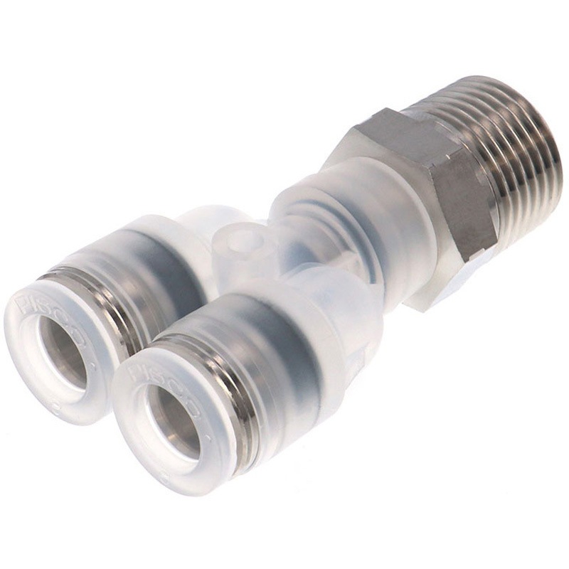 SPPX8-03SP チューブフィッティングPP/耐腐食性SUS303相当 特殊ステンレス ブランチワイ PISCO(ピスコ) 適合チューブ外径8mm 1袋(10個) SPPX8-03SP