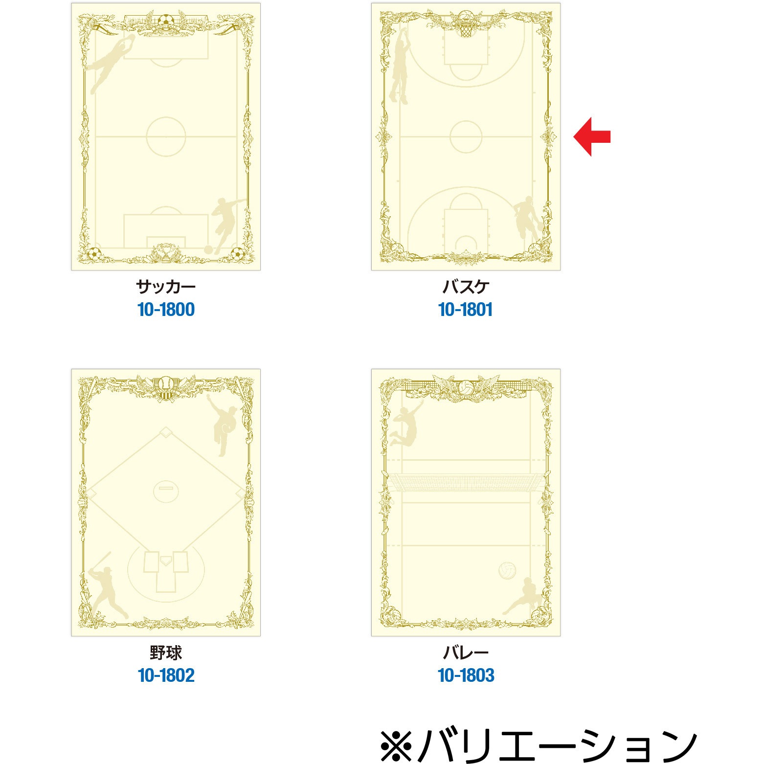 10-1801 スポーツ賞状用紙 A4判 1袋50枚入り 1袋(50枚) ササガワ