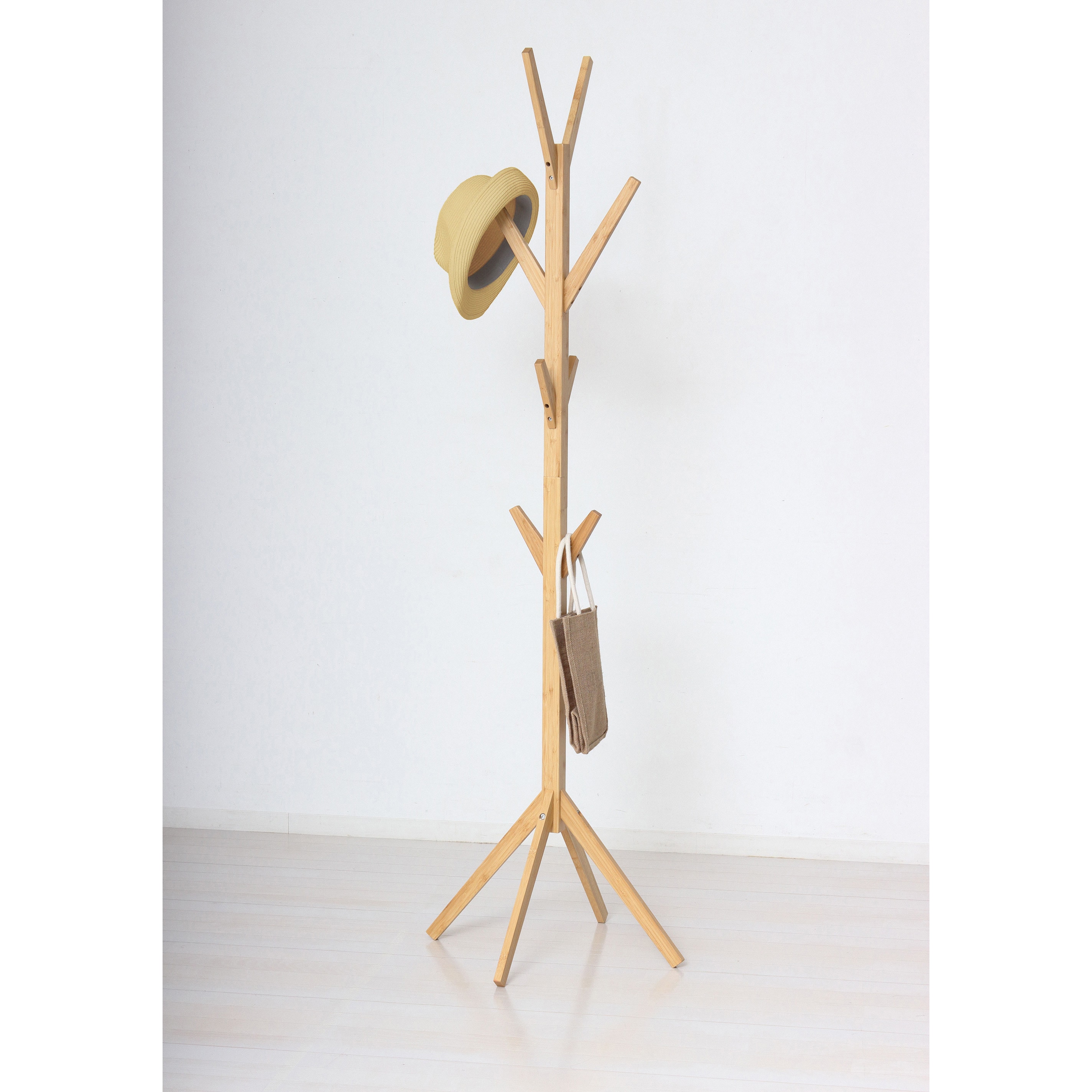 23551 Bamboo ポールハンガー クロシオ 材質:竹 ナチュラル色 - 【通販