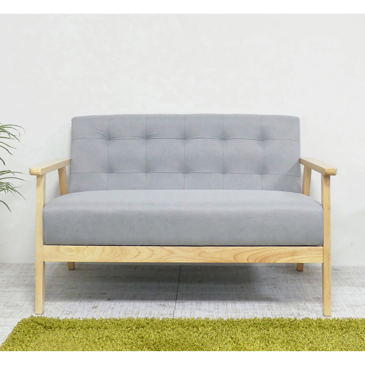 23247 2Pソファ オスロ クロシオ 組立式仕様 グレー色 - 【通販