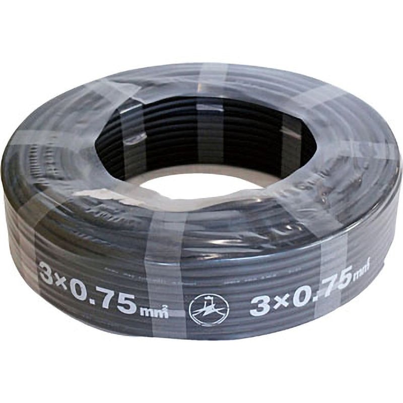 富士電線 ソフトVCTF 0.75×4心 ソフトVCTFプラス 耐熱ソフトビニルキャブタイヤ丸型コード  100m - 2
