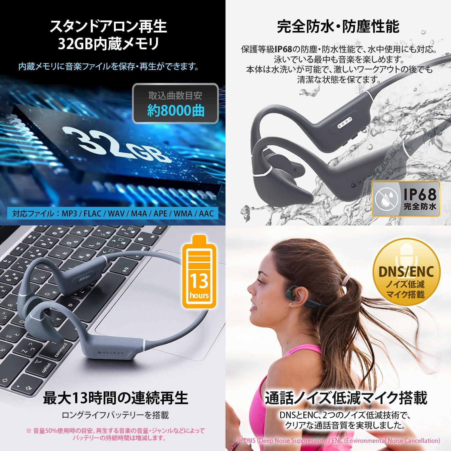 HR27168 骨伝導イヤホン SeaHorse 2 1個 HACRAY(ハクライ) 【通販