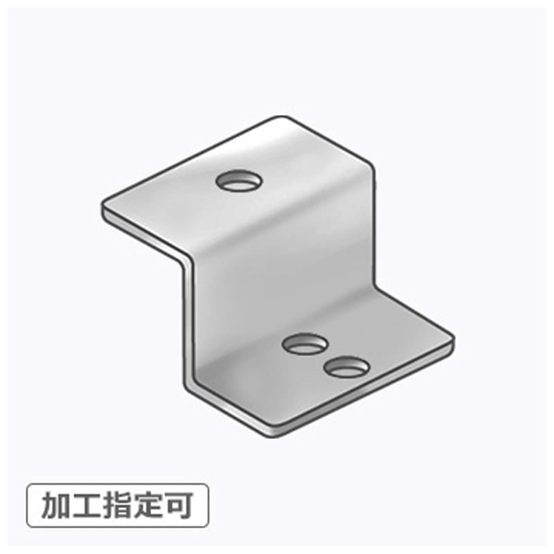 BZAS-ST04HL 【オーダー】Z型ブラケット 3穴 1個 ノーブランド 【通販