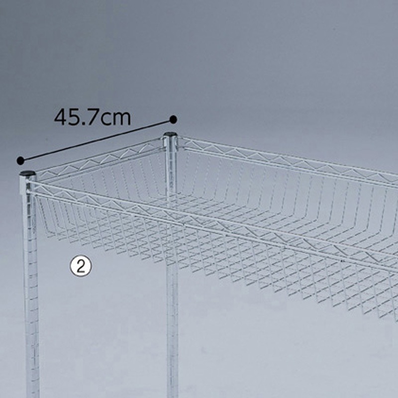 1531-441 ワイヤーラック専用 スチールカゴ棚 奥行45cmタイプ