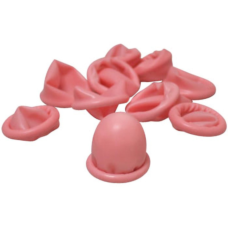 PINK-M 非帯電・ノンパウダー天然ゴム製指サック 鈴木ラテックス