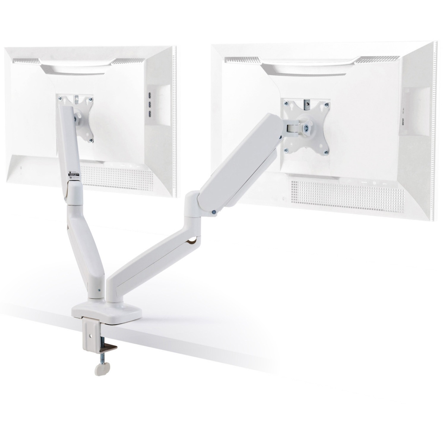 DPA-DL08WH モニターアーム デュアル (2画面) ガススプリング式 【VESA規格 13～32インチ 耐荷重2～8kg(×2)対応】 1個 エレコム 【通販モノタロウ】