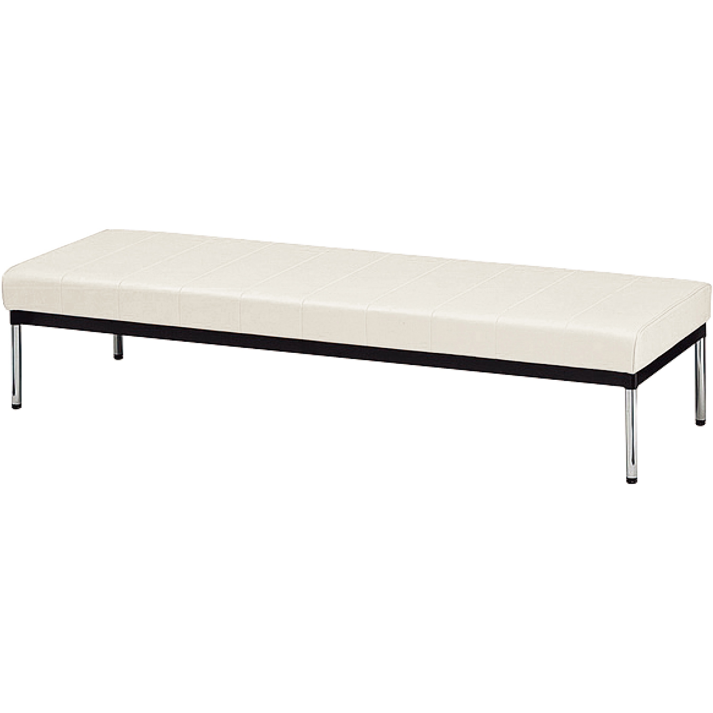 MJN-18B-MW ロビーチェア ニシキ工業 ミルキーホワイト色 高さ385mm幅1800mm奥行610mm  MJN-18B-MW