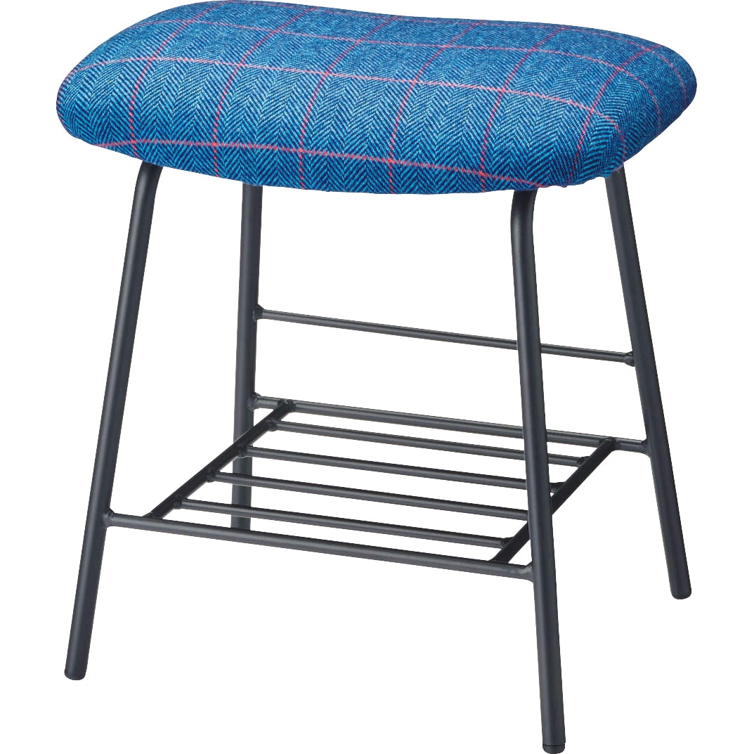 No.6710F リフレッシュスツール LION (ライオン事務器) ブルー色 幅400mm奥行304mm高さ440mm