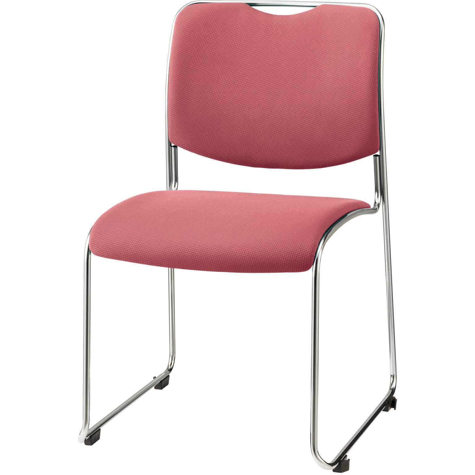 No.640FN スタッキングチェアー LION (ライオン事務器) ローズ 高さ800mm幅512mm奥行540mm