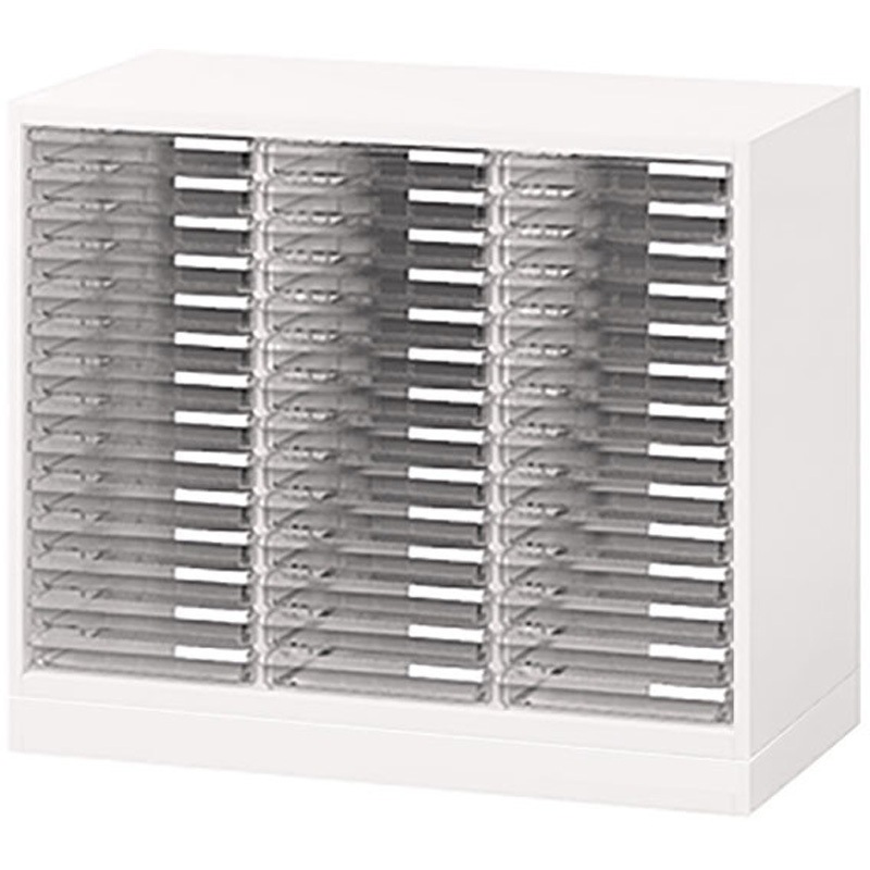 EHTM-069KAD-W9 シンラインキャビネット クリスタルトレイ型  下段用 ベース付<配送時組立サービス付> イトーキ W9/ホワイト色 高さ752mm幅900mm奥行450mm  EHTM-069KAD-W9