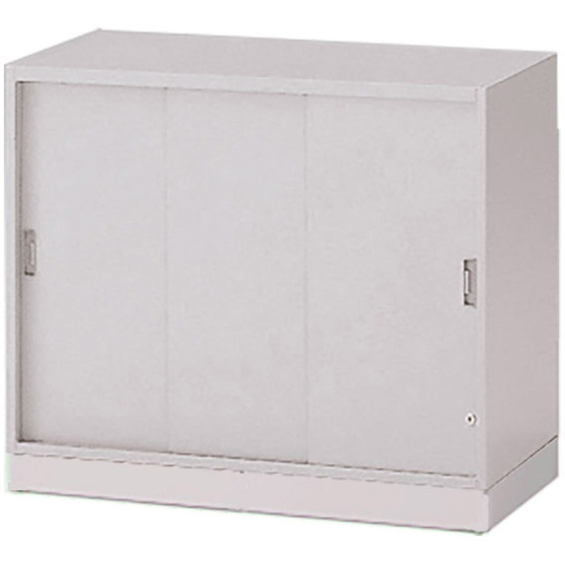 EHTM-069RSN-WE シンラインキャビネット 3枚引戸型 2段 下段用 ベース付<配送時組立サービス付> イトーキ 引違い型 WE/ホワイトグレー色   EHTM-069RSN-WE