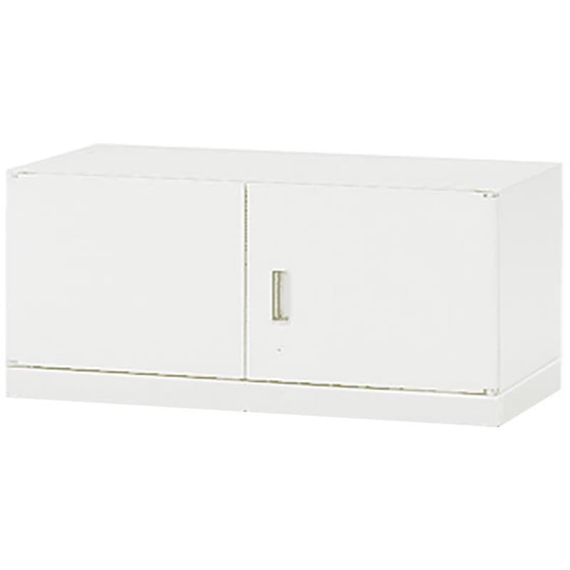 EHTM-039HS-W9 シンラインキャビネット 両開き扉型 1段 下段用 ベース付<配送時組立サービス付> イトーキ W9/ホワイト色 高さ406mm間口900mm奥行450mm  EHTM-039HS-W9