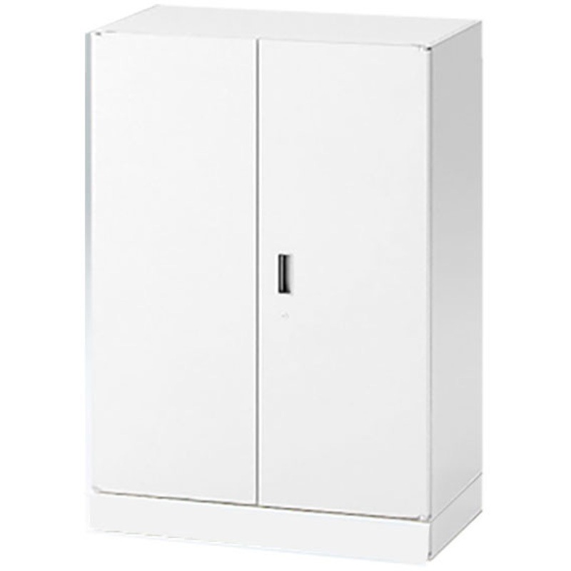 EHFM-108HSS-W9 シンラインキャビネットA4 両開扉型 3段 下段用 ベース付<配送時組立サービス付> イトーキ W9/ホワイト色 高さ1098mm間口800mm奥行450mm  EHFM-108HSS-W9