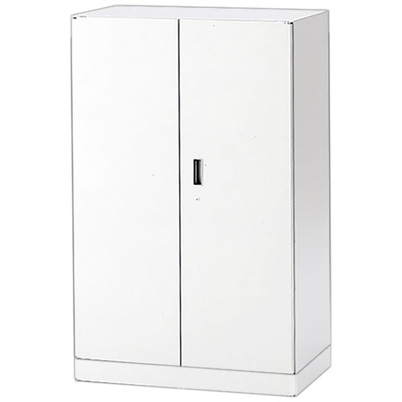 EHFS-128HS-W9 シンラインキャビネット400 両開き扉型 4段 下段用 ベース付<配送時組立サービス付> イトーキ W9/ホワイト色 高さ1246mm間口800mm  EHFS-128HS-W9