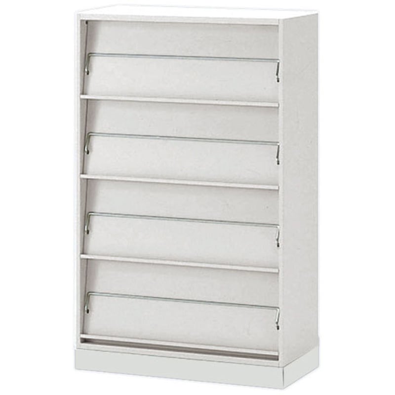 EHTM-149BHS-WE シンラインキャビネット 雑誌架型 4段 下段用 ベース付<配送時組立サービス付> イトーキ 高さ1444mm間口900mm奥行450mm  EHTM-149BHS-WE 71,390円