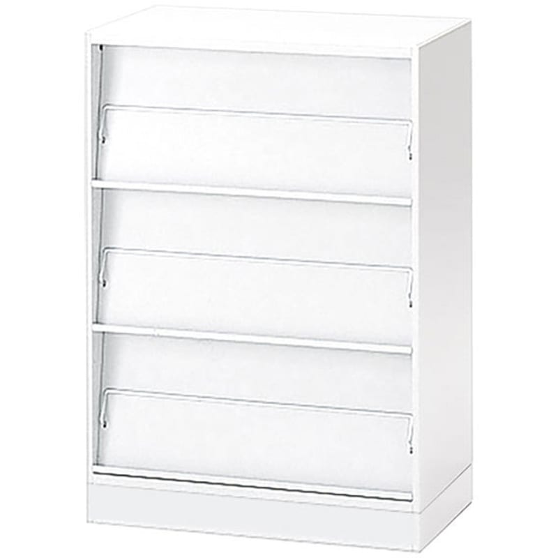 EHTS-109BH-W9 シンラインキャビネット400 雑誌架型 3段 下段用 ベース付<配送時組立サービス付> イトーキ 高さ1098mm間口900mm  EHTS-109BH-W9