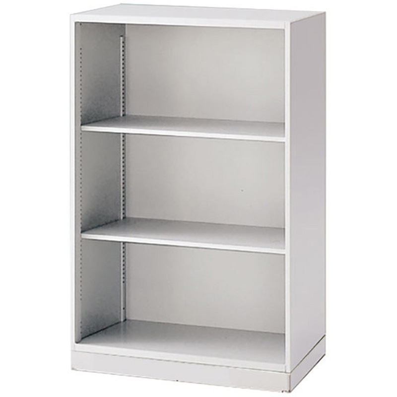 EHFM-128LS-WE シンラインキャビネットA4 オープン棚型 3段 下段用 ベース付<配送時組立サービス付> イトーキ WE/ホワイトグレー色 高さ1246mm間口800mm奥行450mm  EHFM-128LS-WE