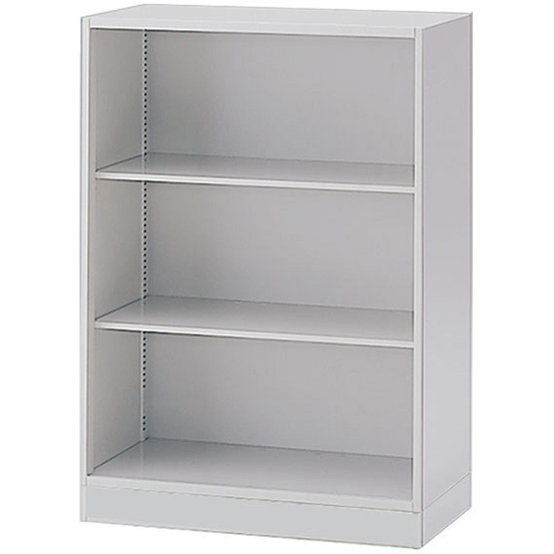 EHTD-129L-WE シンラインキャビネット500 オープン棚型 3段 下段用 ベース付<配送時組立サービス付> イトーキ WE/ホワイトグレー色 高さ1246mm間口900mm  EHTD-129L-WE