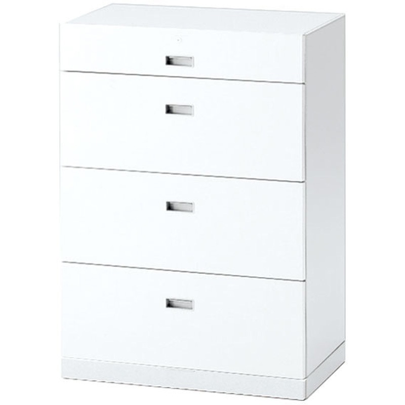 EHFM-108AFS1-W9 シンラインキャビネットA4 4段コンビ引出し型  下段専用 ベース付<配送時組立サービス付> 1台 イトーキ 【通販モノタロウ】 76,890円