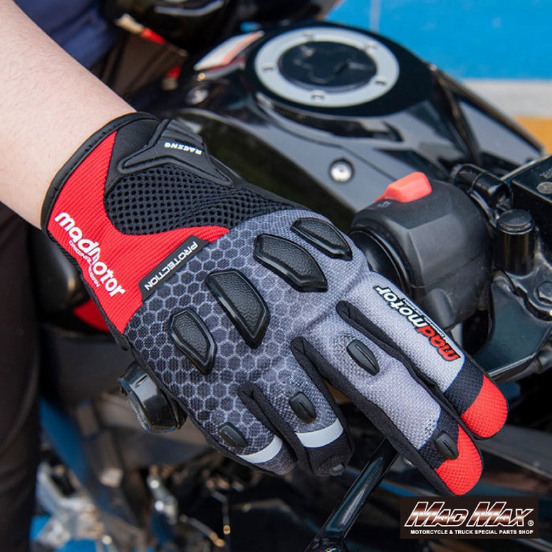 MM50-MT21L-RD バイク用 ライディンググローブ スマートフォン対応