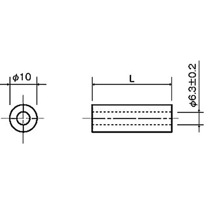 C-615 スペーサー(ジュラコン(R)スペーサー) C-600シリーズ(M=6用外径