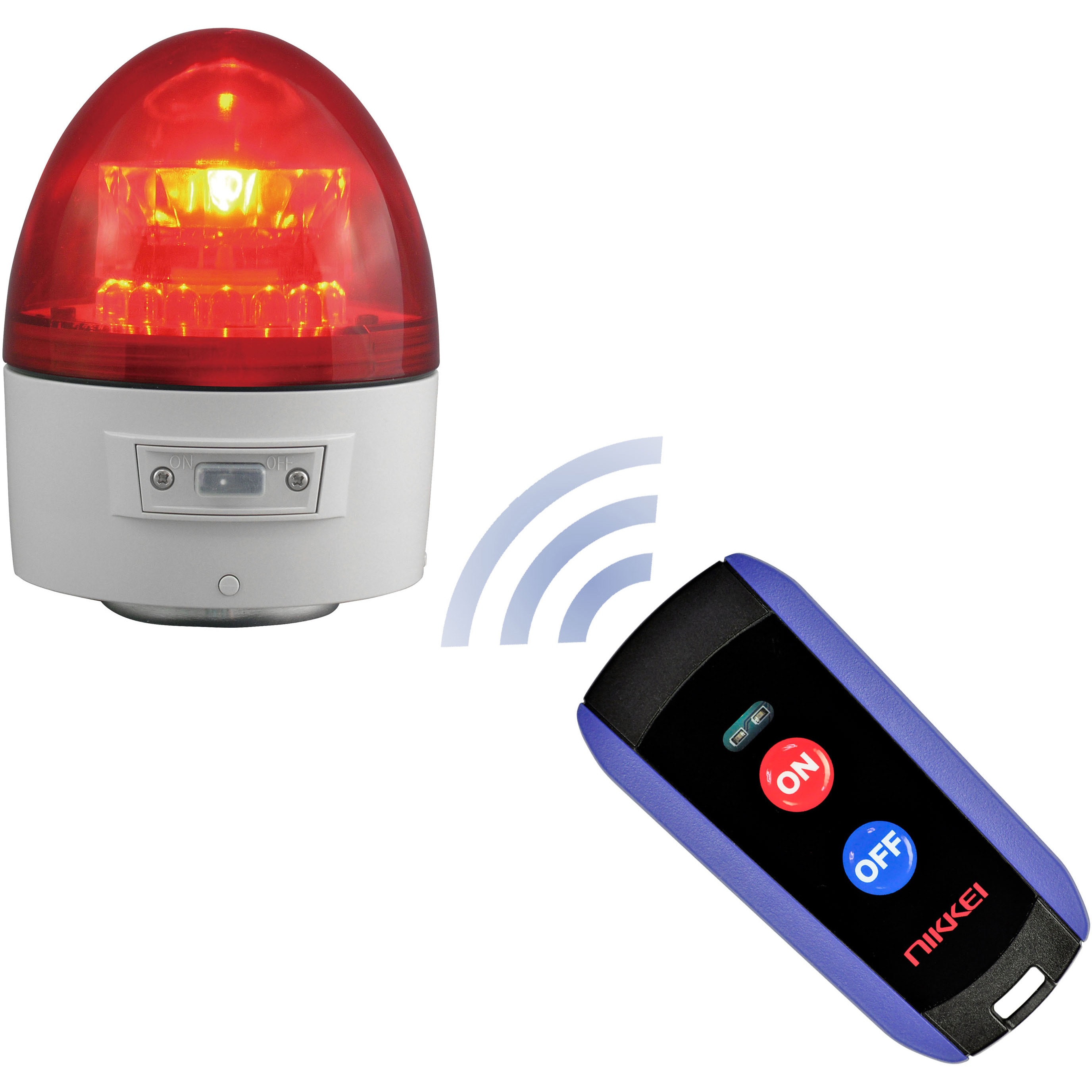 VL11B-003AR/LR+MU01LS ニコカプセル 無線タイプ 日恵製作所 赤(回転・点滅 切替可)色