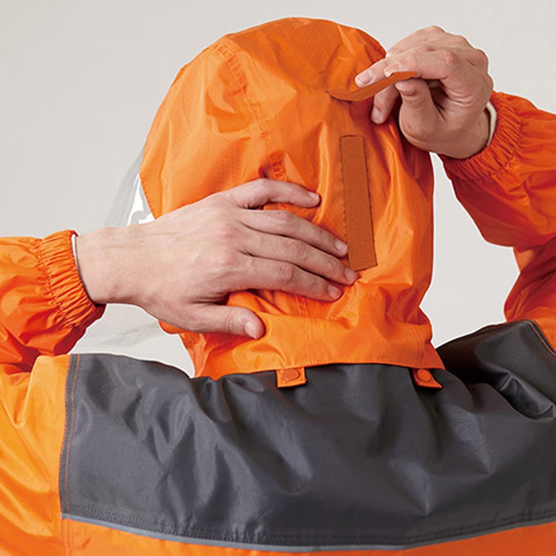 3420 アーマーライトレインスーツ 3420 カジメイク オレンジ色 サイズL