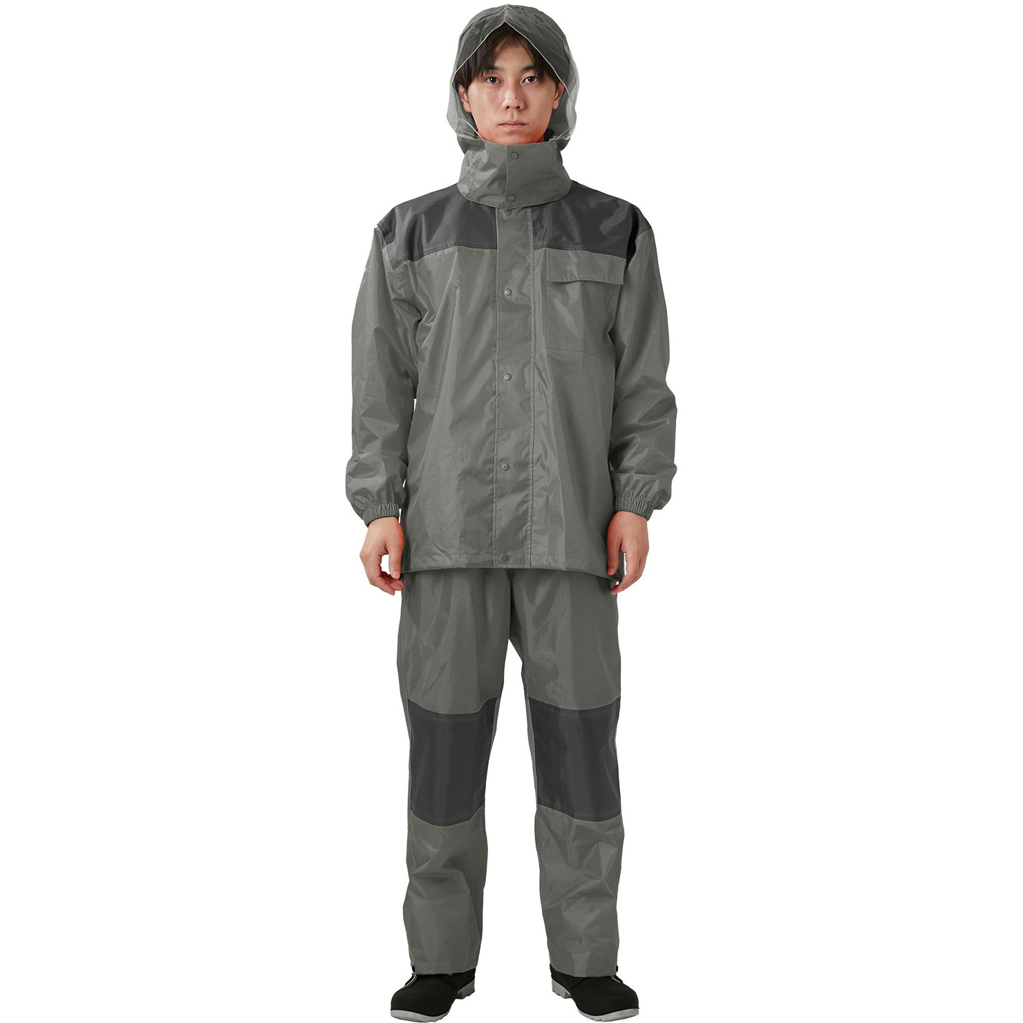 3420 アーマーライトレインスーツ 3420 カジメイク グレー色 サイズL