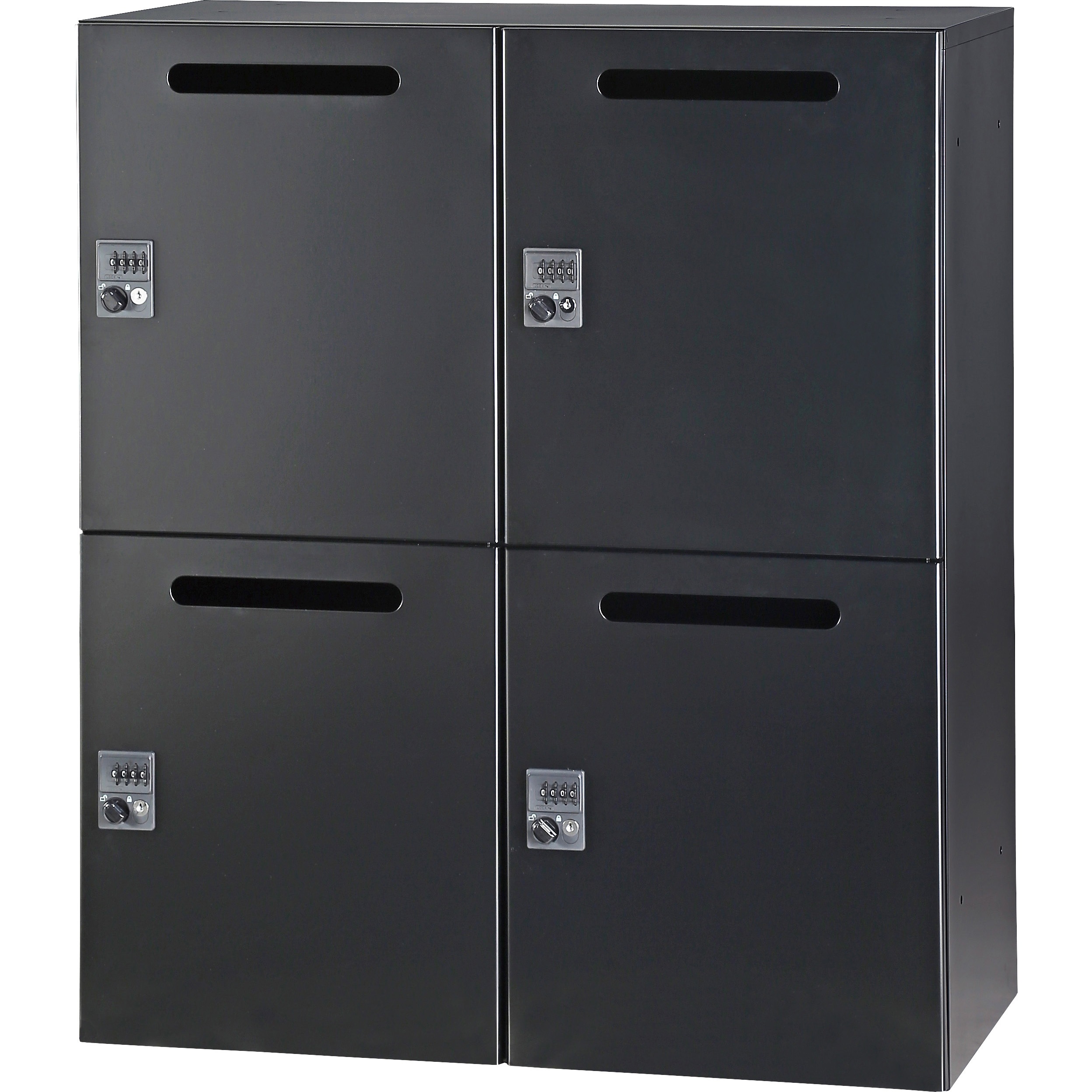 HOS-PDAT10504X-B HOSパーソナルロッカー 中棚・メール穴有り ダイヤル錠 ノーブランド ブラック色