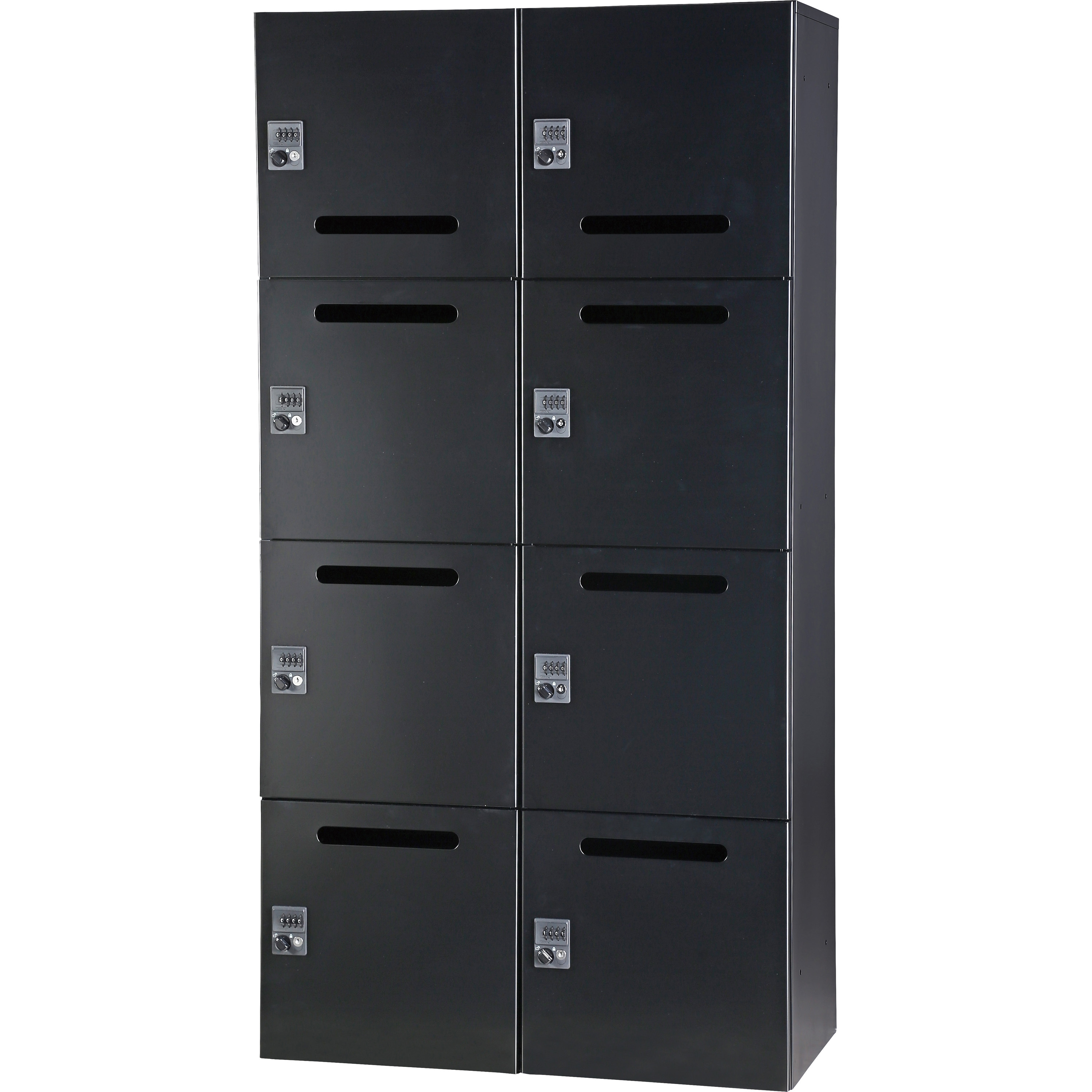 HOS-PDAT17408X-B HOSパーソナルロッカー 中棚・メール穴有り ダイヤル錠 ノーブランド ブラック色