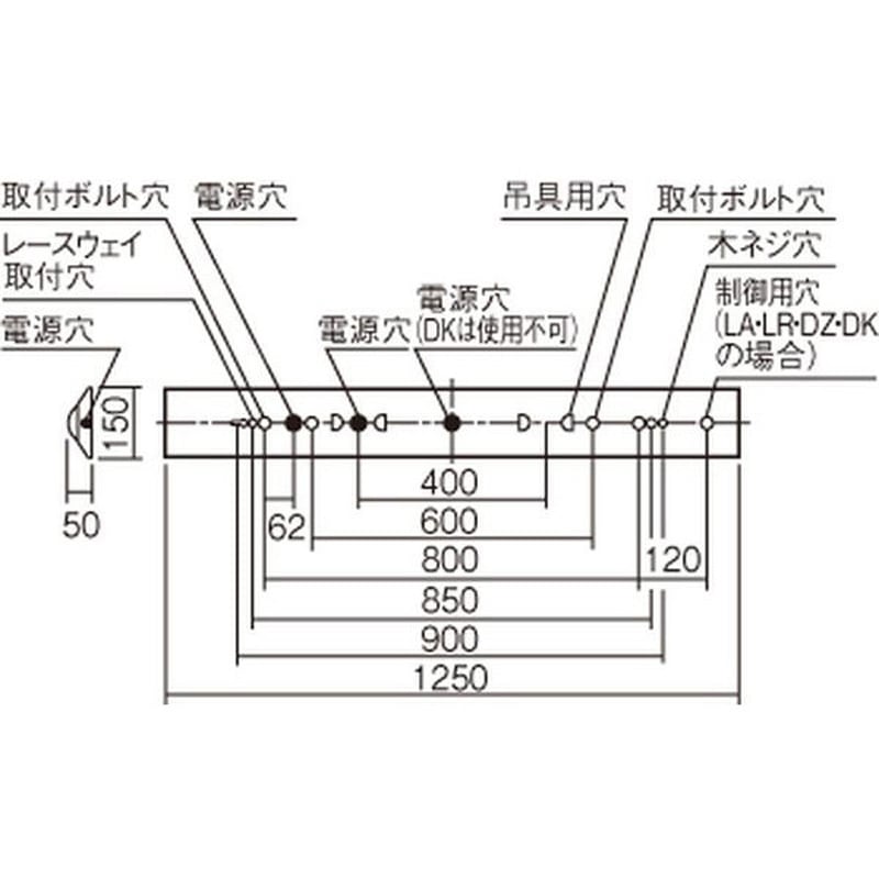 XFX430AEVLE9 天井直付型 40形 一体型LEDベースライト Dスタイル 富士