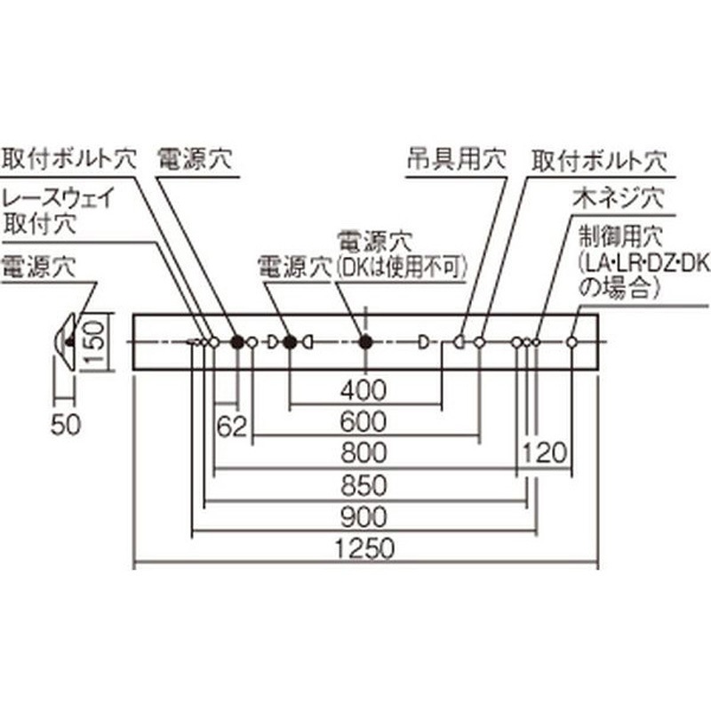XFX460AENLE9 天井直付型 40形 一体型LEDベースライト Dスタイル 富士