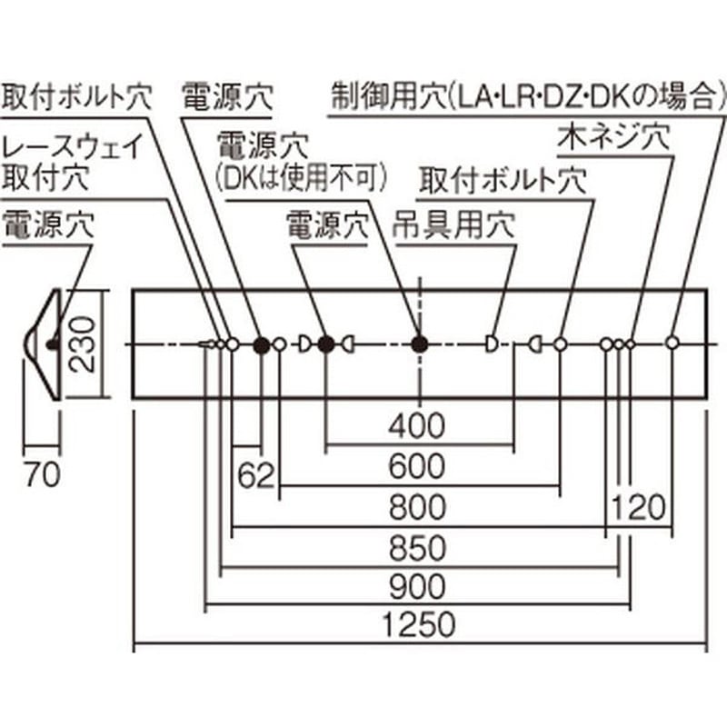 パナソニック XLX469DELRZ9 天井直付型 Dスタイル／富士型 ライコン別売り 6900lm 40形 パナソニック XFX430AEDLE9 一体型LEDベースライト 昼光色 天井直付型