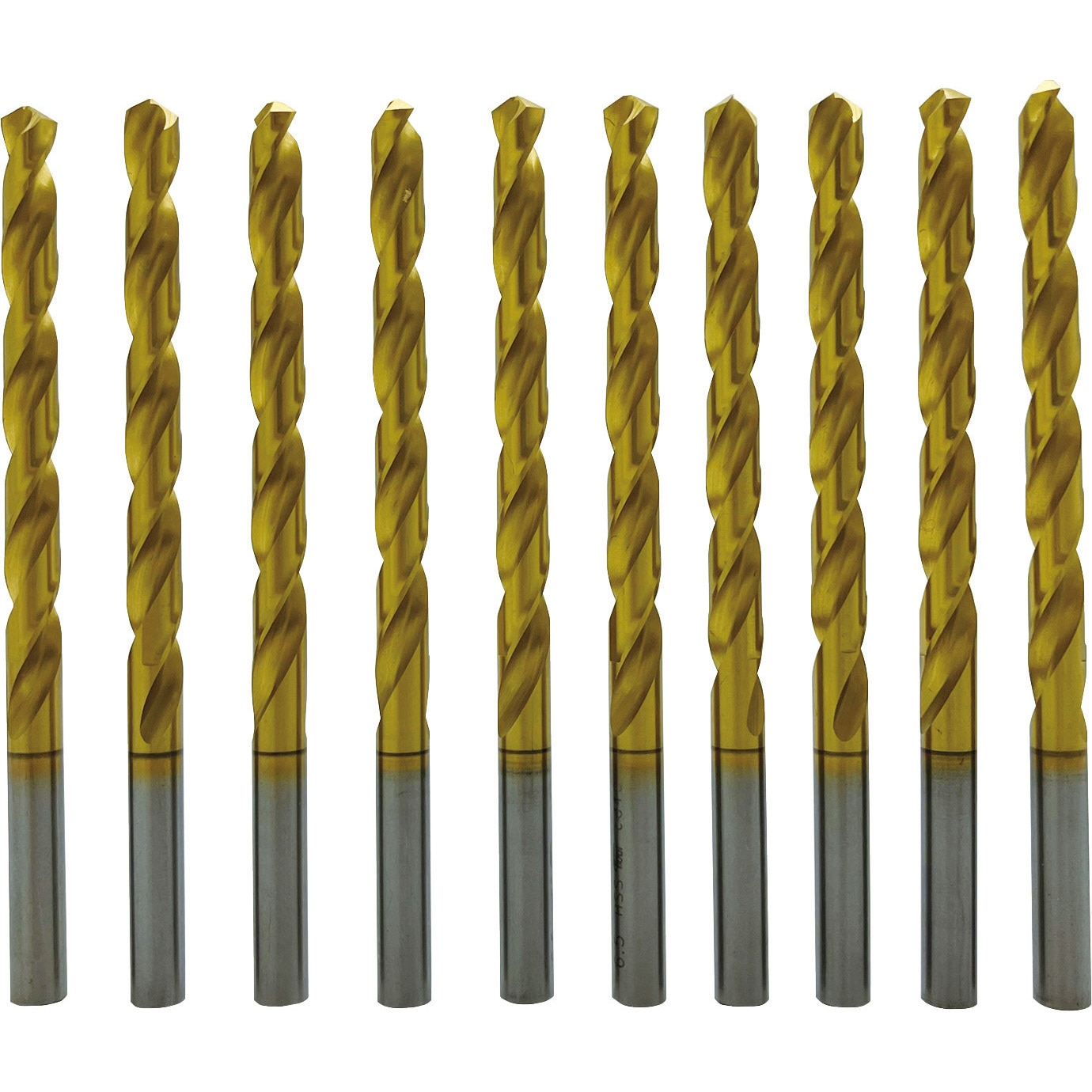 57361 ストレートドリル (TiNコート) SIGNET(シグネット) ハイス製 刃径5.5mmシャンク径5.5mm全長95mm 1パック(10本)