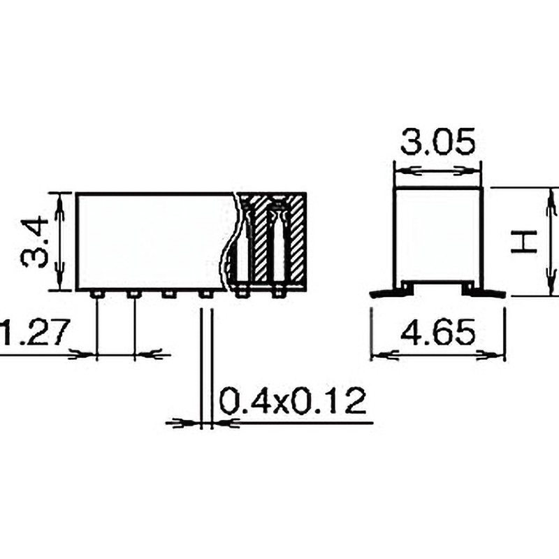 FSM-72036-08 ピンヘッダー(ソケット) FSM-72036-00(2列) 1袋(10個) 廣