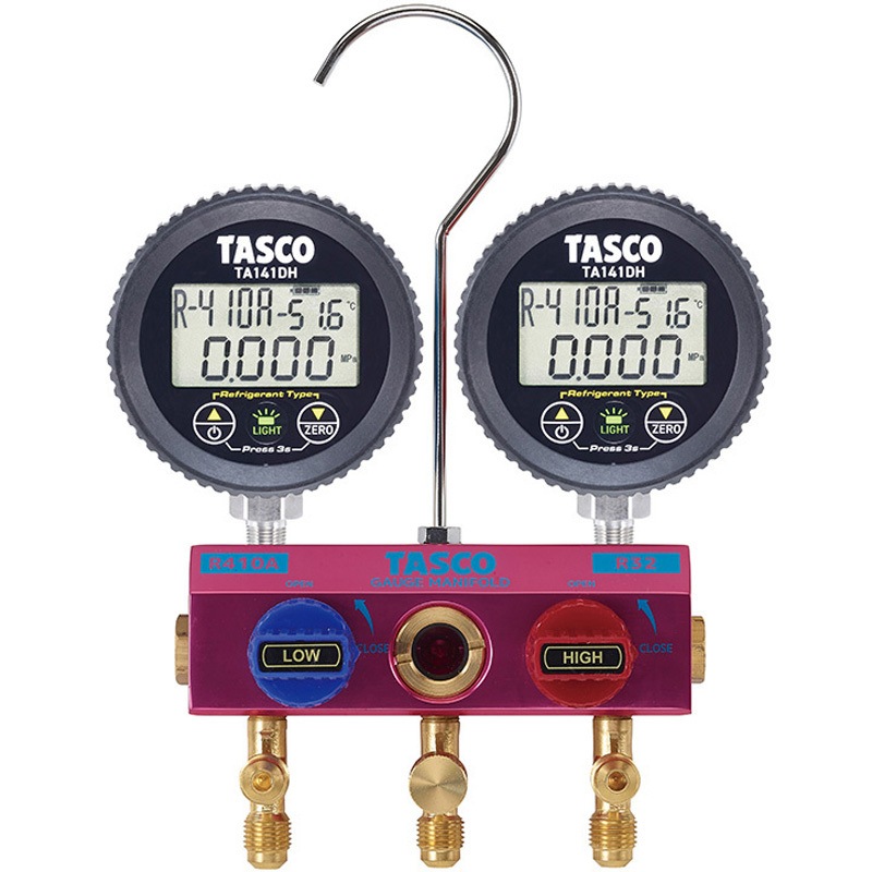 TA122DH R410AR32用ボールバルブ式デジタルゲージマニホールド 1セット イチネンTASCO 【通販モノタロウ】 43,537円