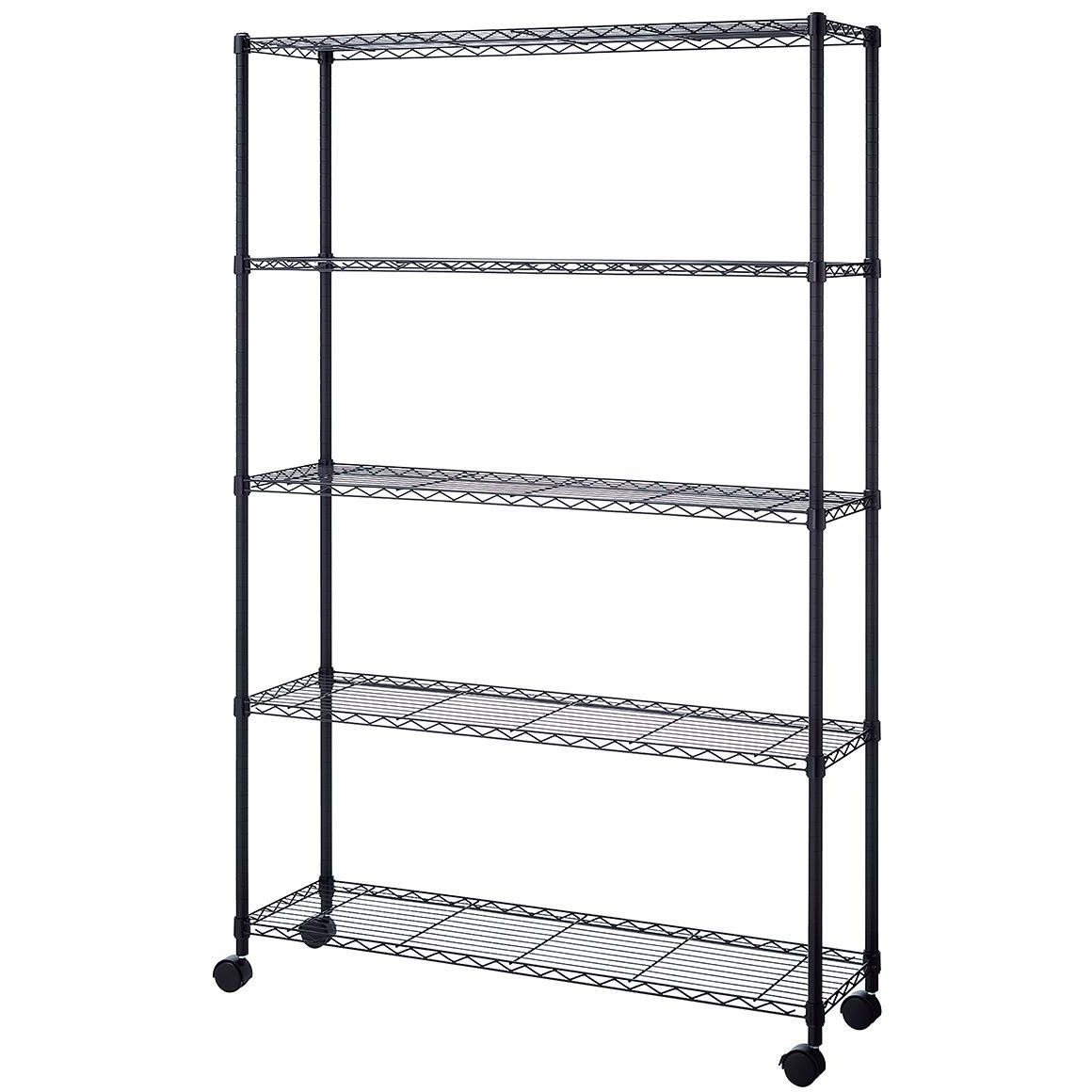 1529-370 軽量用ワイヤーラック 奥行35cm キャスター付き 1台 ストア・エキスプレス 【通販モノタロウ】