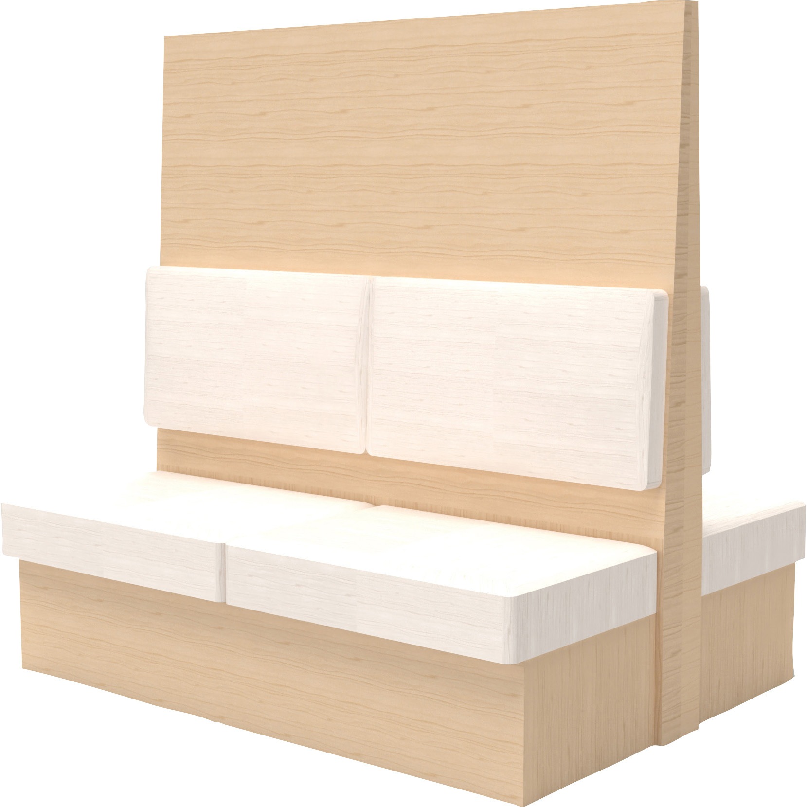 MBW54NLW ミーティングベンチダブル TRUSCO ナチュラル色 高さ1500mm幅1200mm奥行1150mm  MBW54NLW