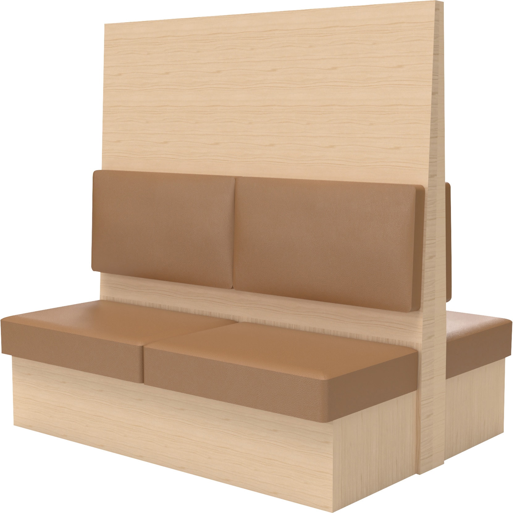 MBW64NLBR ミーティングベンチダブル TRUSCO ナチュラル色 高さ1800mm幅1200mm奥行1150mm  MBW64NLBR 199,900円