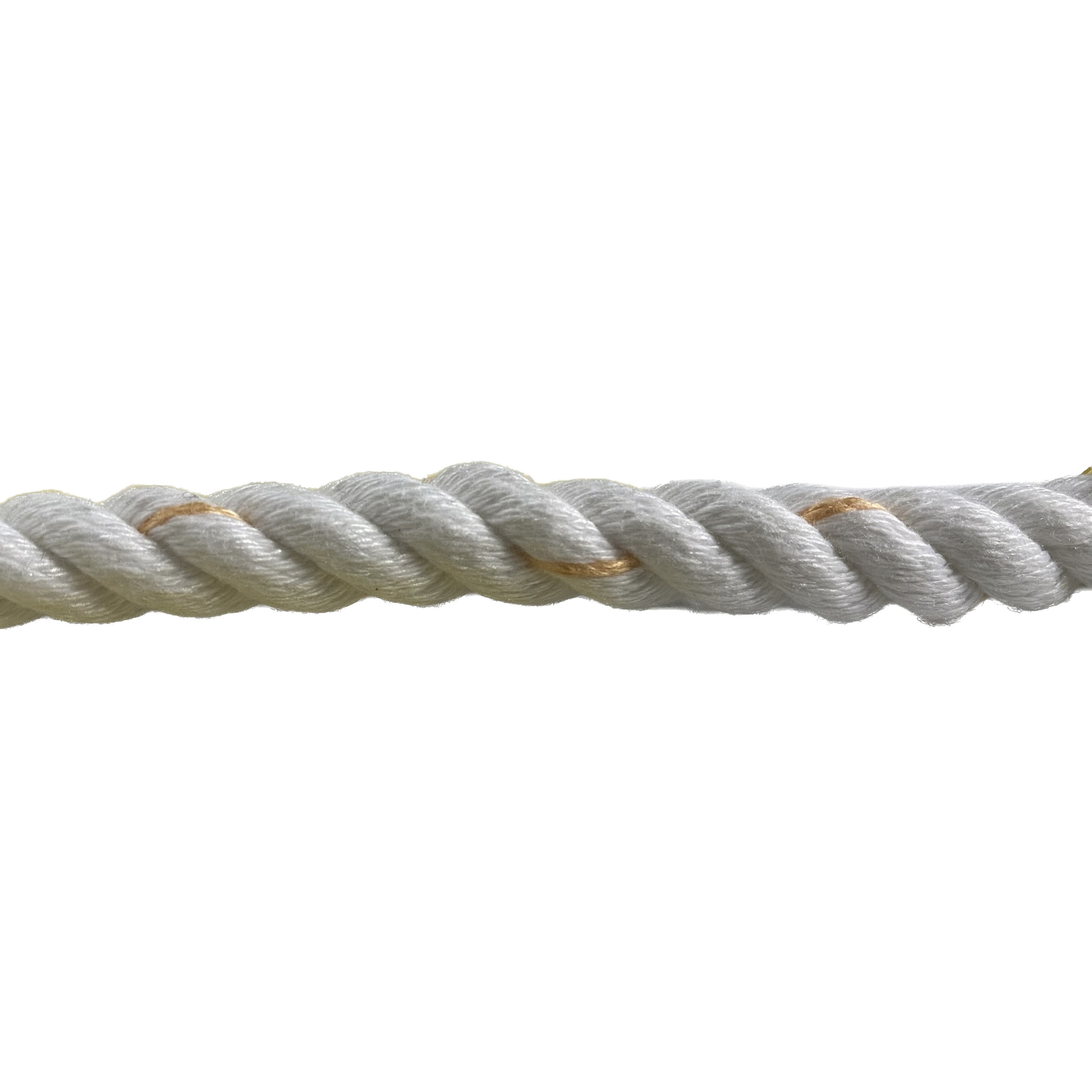 14mm×200m スパンエステルロープ 芦森工業 白(オレンジ線入り)色 太さ 