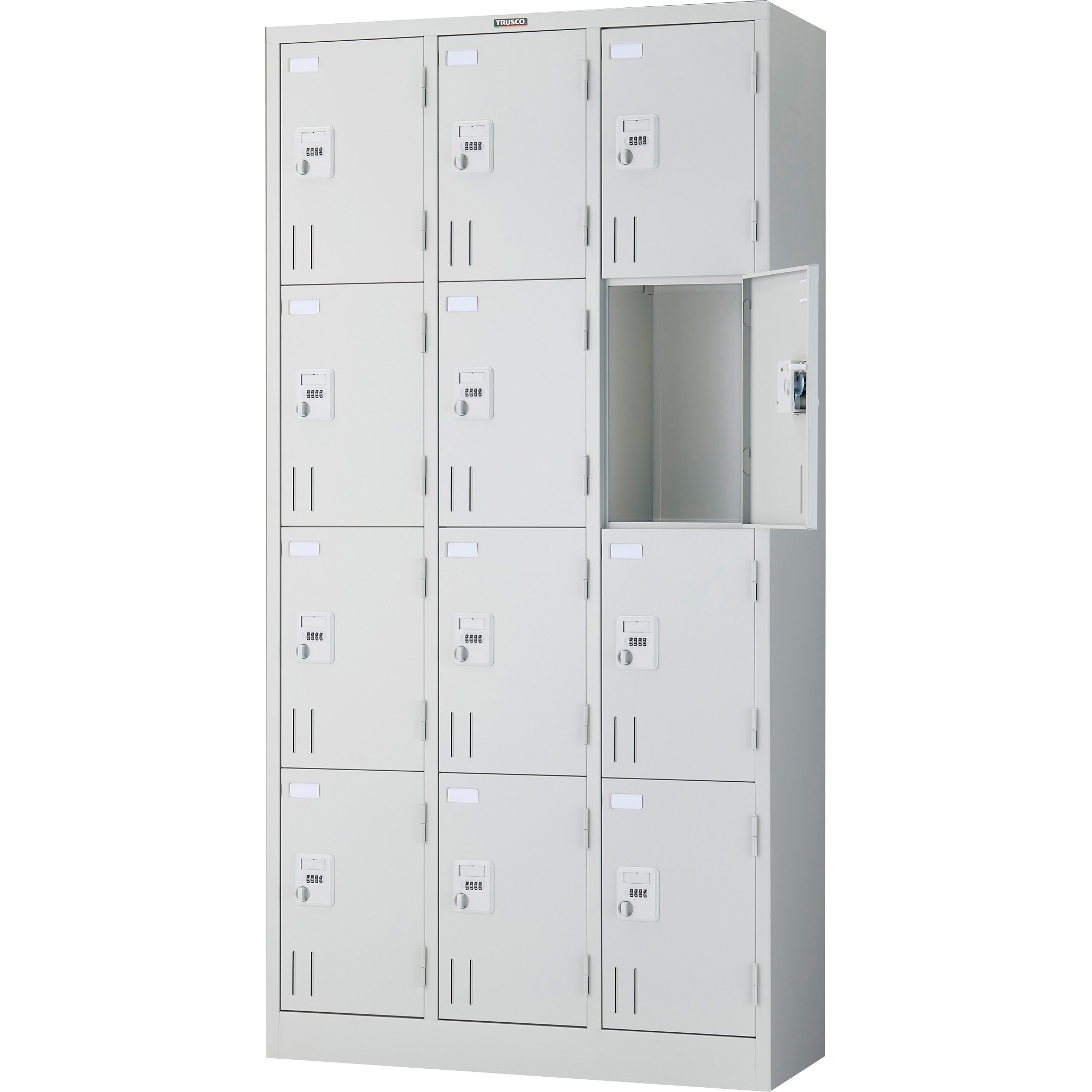SVW12K 多人数用ロッカー TRUSCO オフホワイト色 ダイヤル錠式 12人用 高さ1790mm間口900mm奥行380mm 60,480円