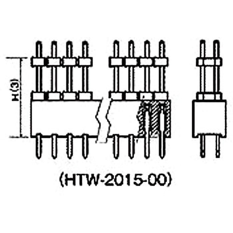 HTW-2015-07 基板用マウントパーツ(段重ね端子) HTW-2015-00 廣杉計器 ピッチ2mm 1袋(10個)
