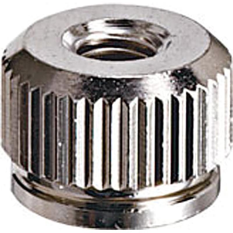 NBNT-615-16 ローレットツマミ・ナット(黄銅ローレットナット) NBNT-000シリーズ(ツバ付・貫通全ねじ) 廣杉計器 ねじの呼びM6取付長15mm 1袋(50個)