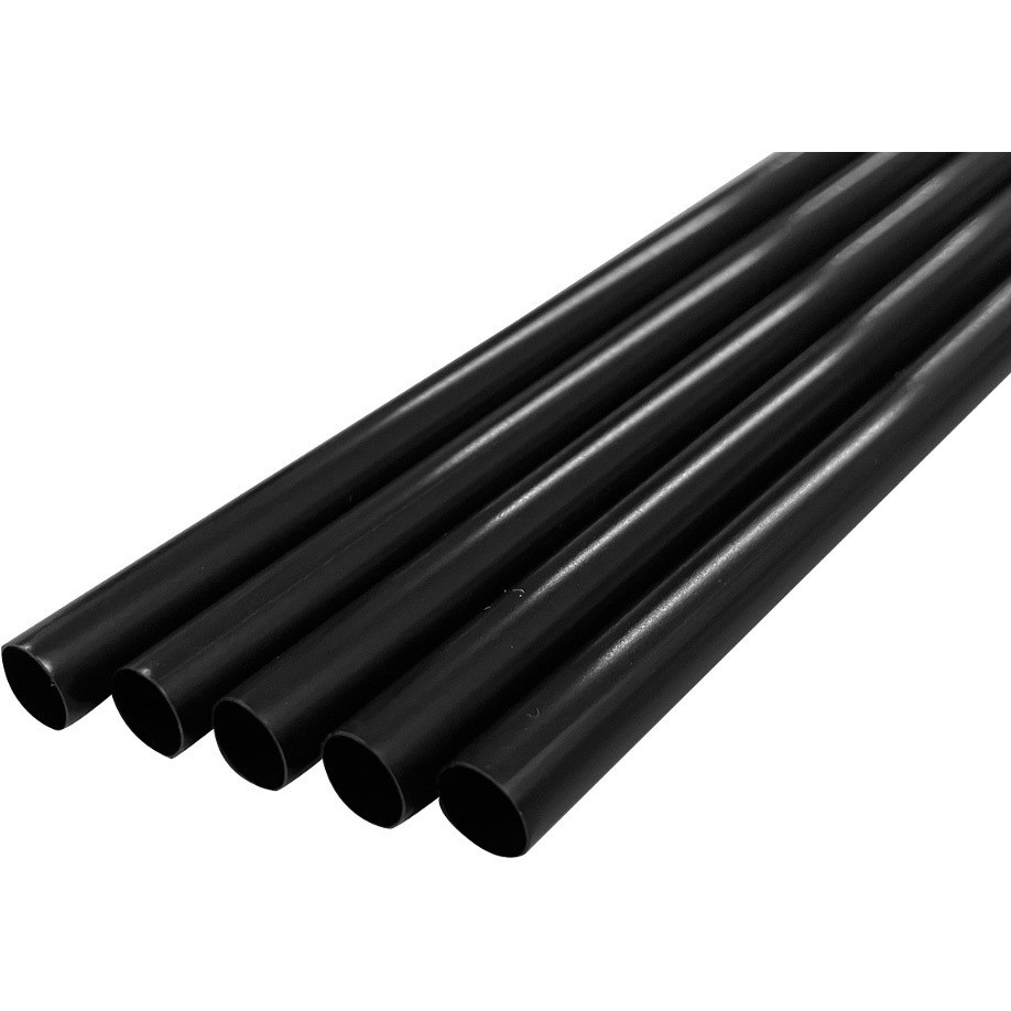 First.B504 【国産】ジュース用バイオマスストロー6mm×21cmストレート 黒(包装なし/500本入) 大一産業 10000個入 バラ