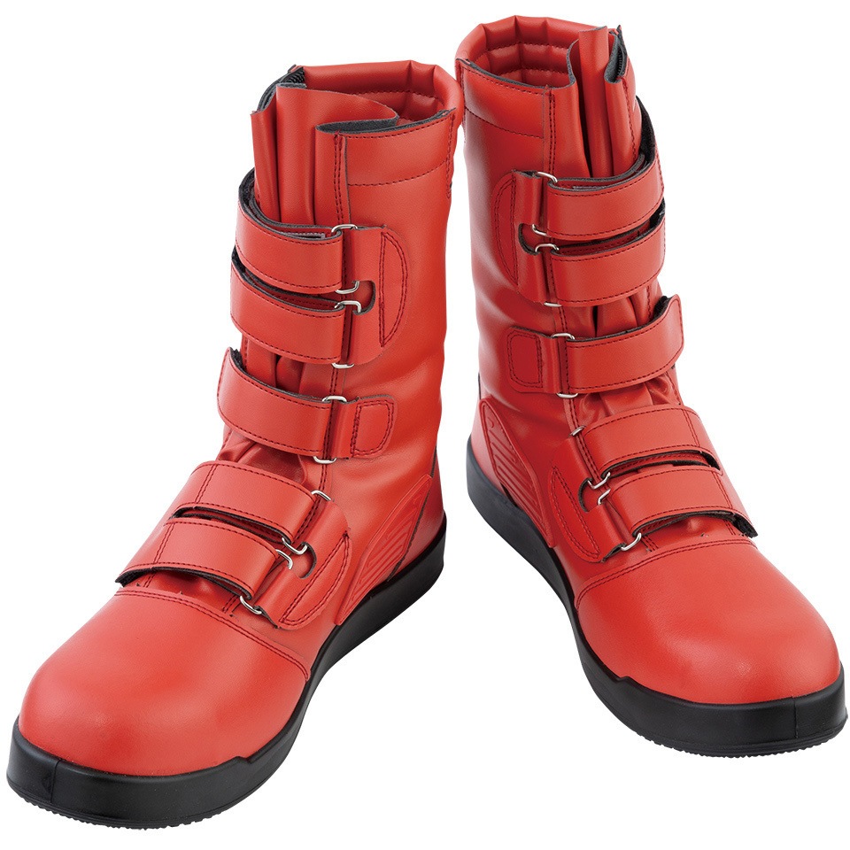 ZA-08 高所用ハイカットセーフティーブーツ 黒豹(コーコス信岡) マジックタイプ レッド色 サイズ28cm  ZA-08